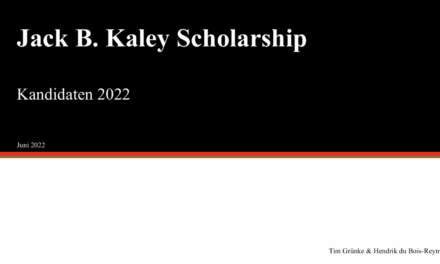 Jack B. Kaley Scholarship – Die Kandidaten 2022